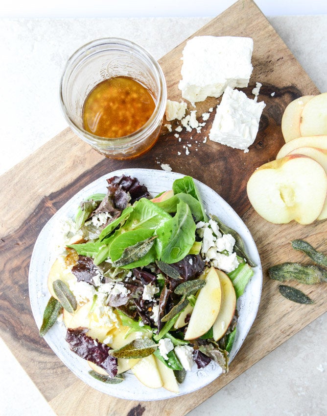 Honeycrisp Salad With Crispy Sage And Maple Vinaigrette