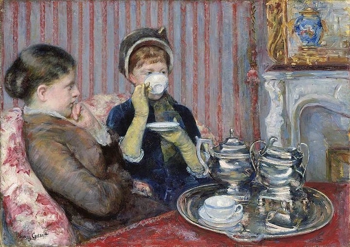 <a href="https://en.wikipedia.org/wiki/File:Mary_Cassatt_-_The_Tea_-_MFA_Boston_42.178.jpg">Mary Cassatt, "Five O'Clock Tea,"