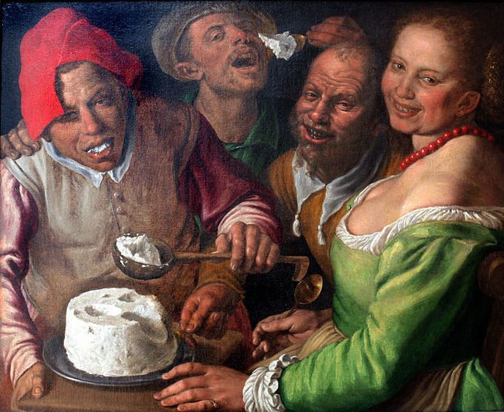 Vincenzo Campi, "The ricotta eaters," 1580
