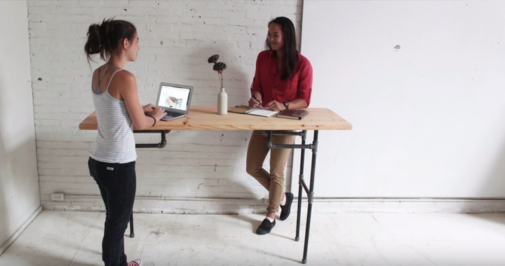 How To Make Your Own Standing Desk Huffpost Life