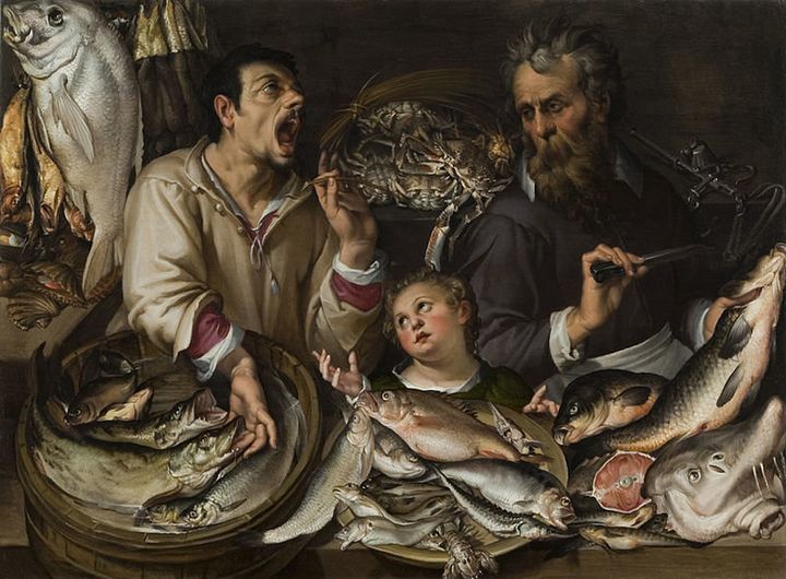 Bartolomeo Passarotti, "The Fishmongers," 16th century