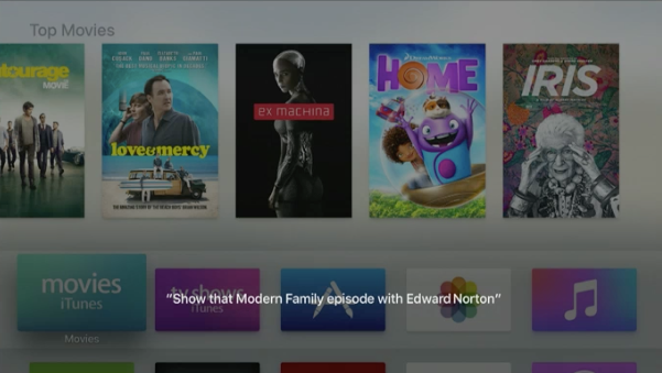 <p>The new Apple TV has Siri compatibility with upgraded search capabilities.</p>