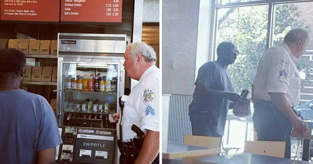 Commander Chipotle Police Officer Quietly Buys Food At Chipotle For Man In Need | HuffPost ...