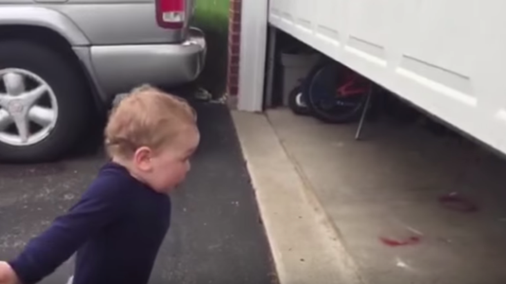 Toddler Has His Mind Blown When He Sees Garage Door Open HuffPost Life