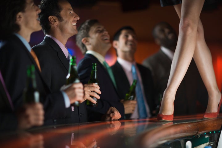 Among other qualifications, to be included in the "non-sex-buyer" group, a man must have only attended a strip club one or fewer times in the past year and never have purchased a lap dance.