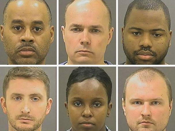 Officers indicted in Freddie Gray's death (from left to right): Caesar R. Goodson Jr., Brian W. Rice, William G. Porter, Edwa