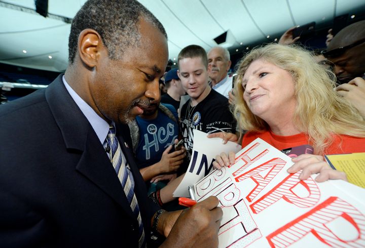 GOP presidential candidate Ben Carson is currently ranked second among Republican candidates in national polls.
