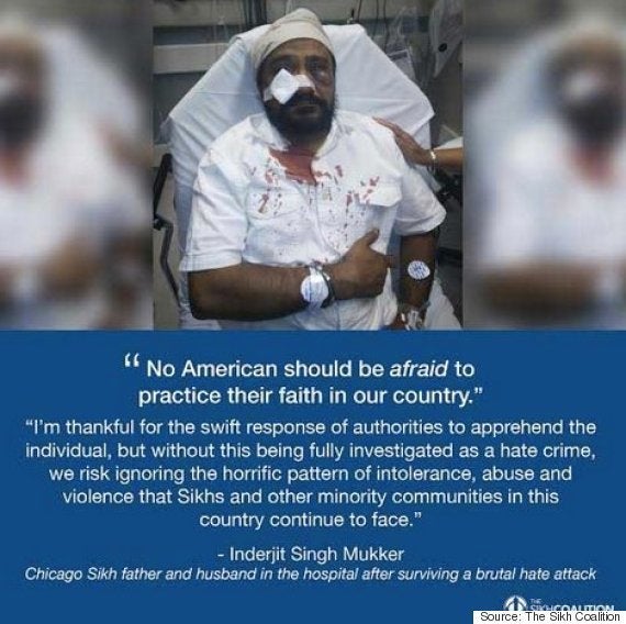 Inderjit Singh Mukker was reportedly attacked in Chicago on Tuesday.