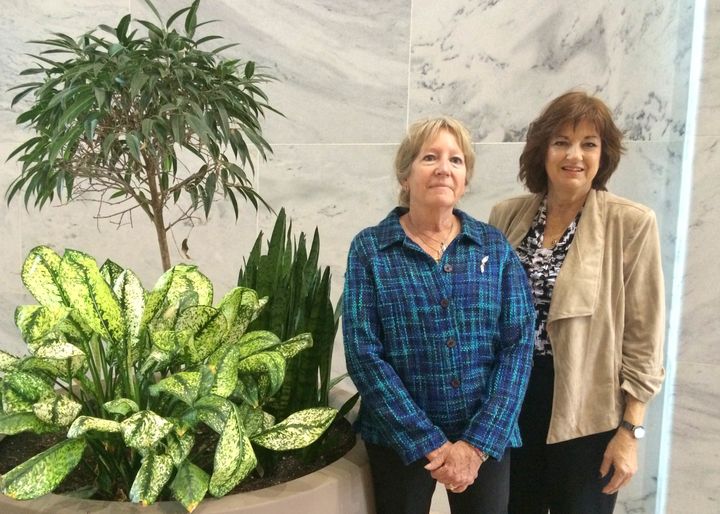 Michelle DeFord and Karen Meredith, pictured in the Hart Senate Office Building, traveled to Washington, D.C. to push lawmakers to support the Iran deal. 