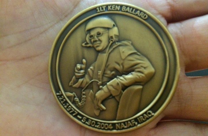 <p>Karen Meredith had a challenge coin made in honor of her son. </p>