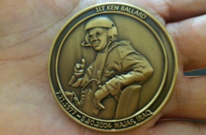 Karen Meredith had a challenge coin made in honor of her son. 