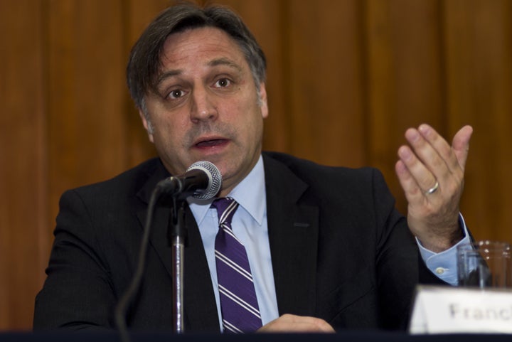 <p>Francisco Cox takes part in a press conference in Mexico City on April 20, 2015. </p>