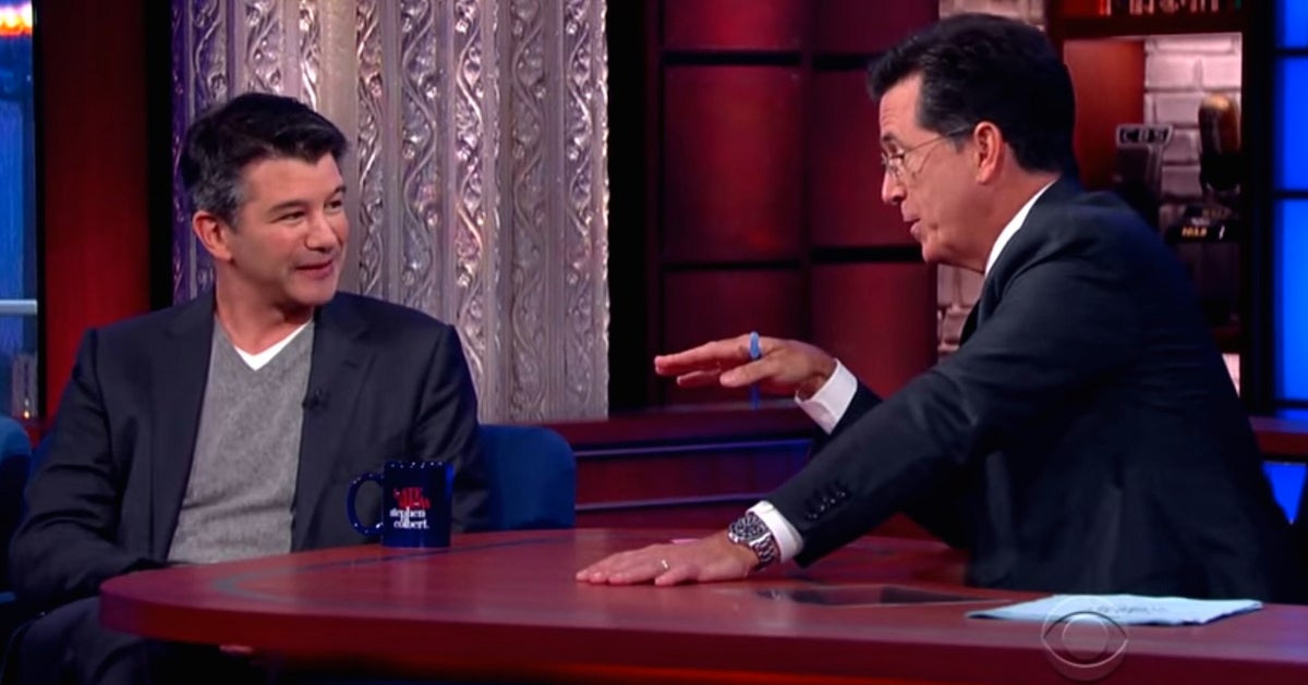 Stephen Colbert Presses Travis Kalanick On Uber's Practices | HuffPost ...