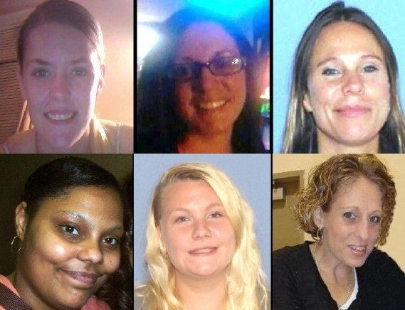 Investigators believe Ernest "Dollar Bill" Moore could have information in the cases of six women who have disappeared or turned up dead in Chillicothe, Ohio, in the past 16 months. The women are: (top row, left to right) Tiffany Sayre, Charlotte Trego and Wanda Lemons and (bottom row, left to right) Tameka Lynch, Shasta Himelrick and Timberly Claytor.