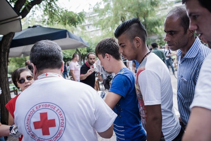 Many of the neighborhood's residents have come to offer help. 