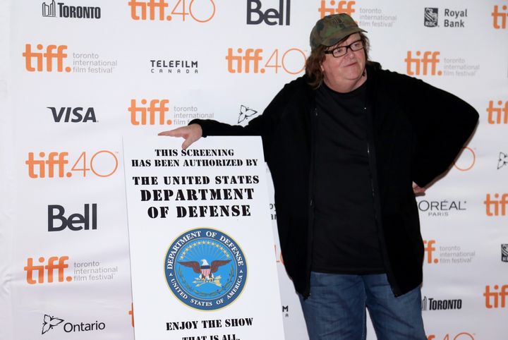 Michael Moore attends the 'Where to Invade Next' premiere on Sept. 10, 2015, during the Toronto International Film Festival.