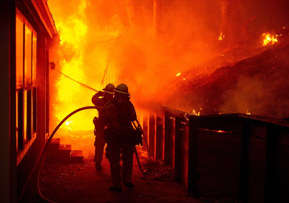 Thousands of firefighters are battling wildfires in California, prompting Gov. Jerry Brown to declare a state of em