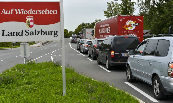 Heightened border checks along the German/Austrian border caused severe traffic jams on Monday.