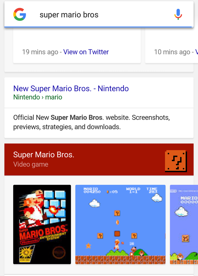 google super mario right now for a