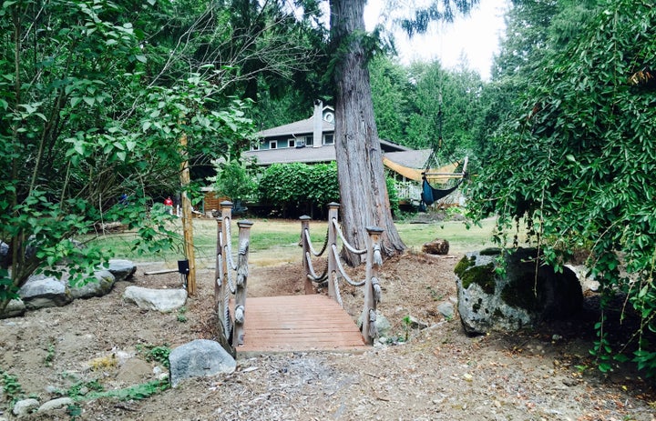 The grounds at reSTART include a fire pit, a garden, a chicken coop and plenty of room to sit back and reconnect with nature.