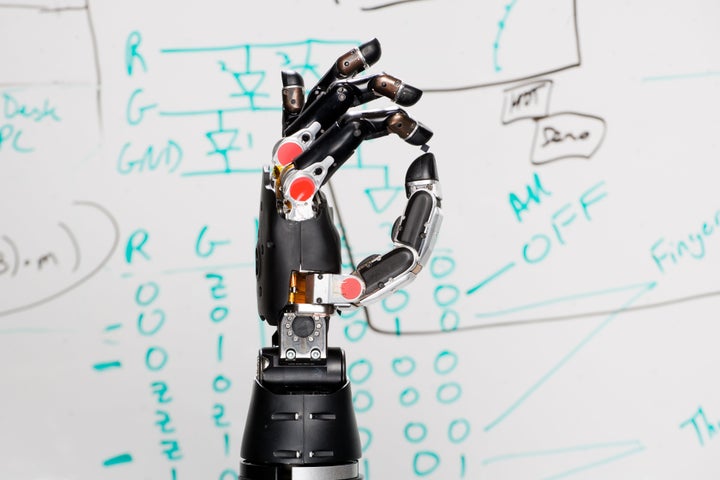 The robotic hand shows off its precise dexterity and pressure. 