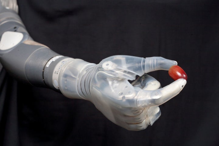 The so-called "Luke's Arm" from DEKA Research <a href="http://spectrum.ieee.org/automaton/biomedical/bionics/dean-kamen-luke-arm-prosthesis-receives-fda-approval" target="_blank" role="link" class=" js-entry-link cet-external-link" data-vars-item-name="received FDA approval" data-vars-item-type="text" data-vars-unit-name="55f740f8e4b09ecde1d971d9" data-vars-unit-type="buzz_body" data-vars-target-content-id="http://spectrum.ieee.org/automaton/biomedical/bionics/dean-kamen-luke-arm-prosthesis-receives-fda-approval" data-vars-target-content-type="url" data-vars-type="web_external_link" data-vars-subunit-name="article_body" data-vars-subunit-type="component" data-vars-position-in-subunit="7">received FDA approval</a> in 2014.
