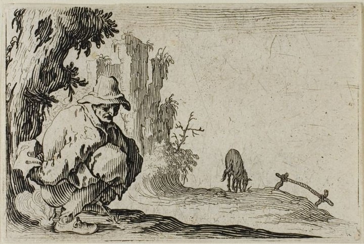 Jacques Callot, "The Peasant Squatting"