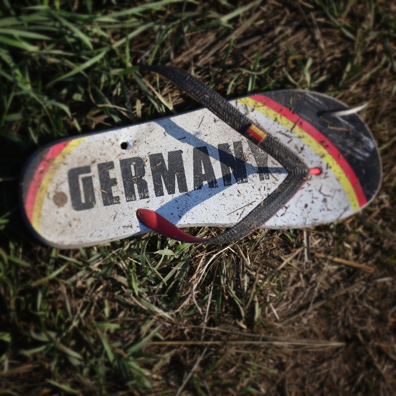A flip flop that never made it to Germany left behind Roszke, Hungary.