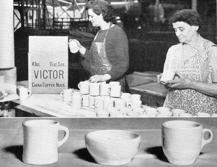Women working at the Victor, NY, factory.