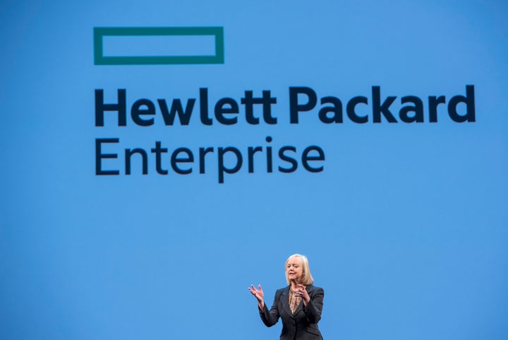 Hewlett-Packard CEO Meg Whitman speaks at the HP Discover 2015 conference in Las Vegas, Nevada, on June 2, 2015.