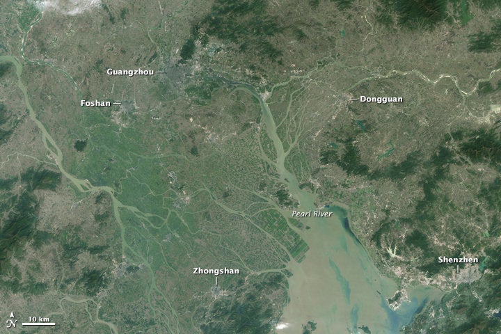 <strong>China's Pearl River Delta, Nov. 24, 1988.</strong>