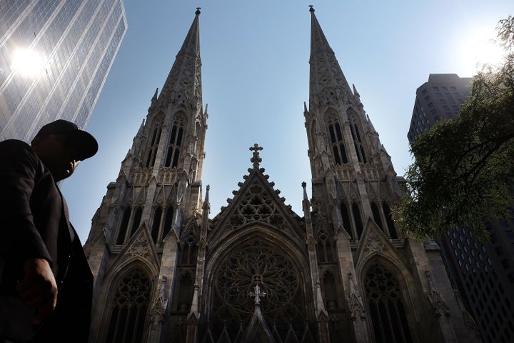 St. Patrick's Cathedral, the seat of the Roman Catholic Archdiocese of New York, is viewed on September 8, 2015 in New York City.