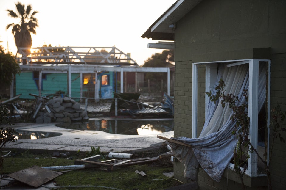 Homes are flooded&nbsp;in Concon, Chile, on Sept. 17,