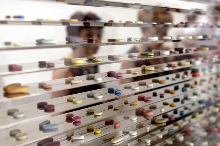 Damien Hirst makes art with drugs. Cool dude! 