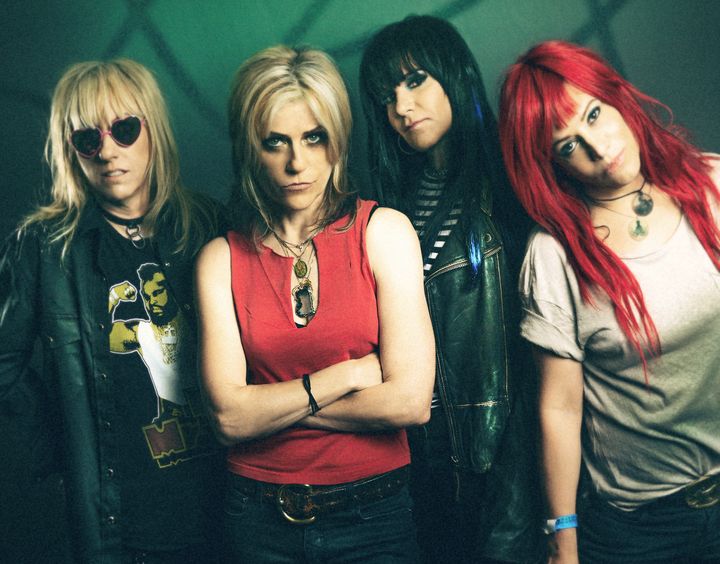 The members of L7 -- (L-R) Suzi Gardner, Donita Sparks, Demetra "Dee" Plakas and Jennifer Finch -- are in the middle of a highly-regarded run of reunion shows.