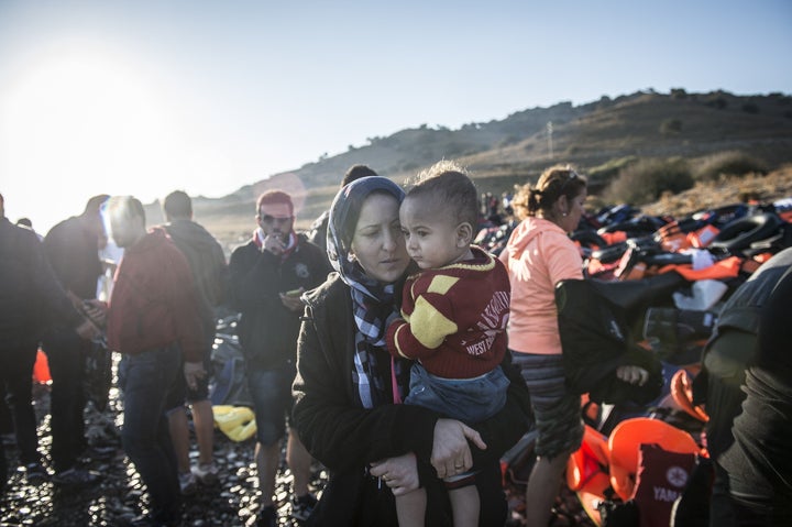 Hundreds of thousands of mainly Syrian refugees have crossed from Turkey to Greece's eastern islands this year.