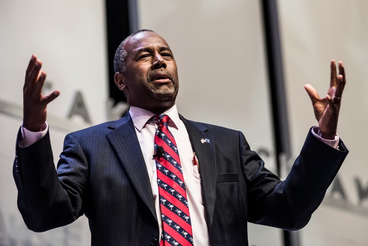 Neurosurgeon Ben Carson, who is running for president, "would not advocate that we put a Muslim in charge of this nation."