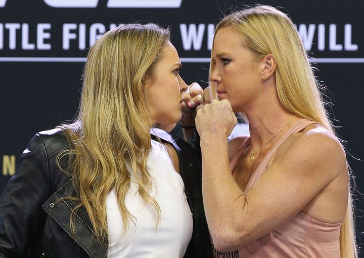 Rousey and Holm going face-to-face.