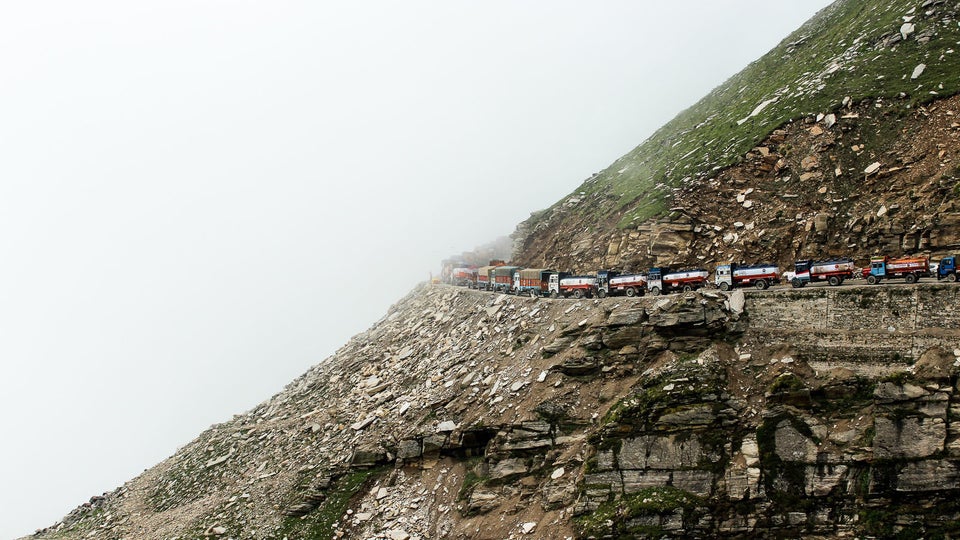 Traffic Jam at Rotang La in India