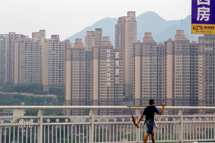 New residential buildings in Chongqing, China. China has experienced a construction boom in recent years that many observers