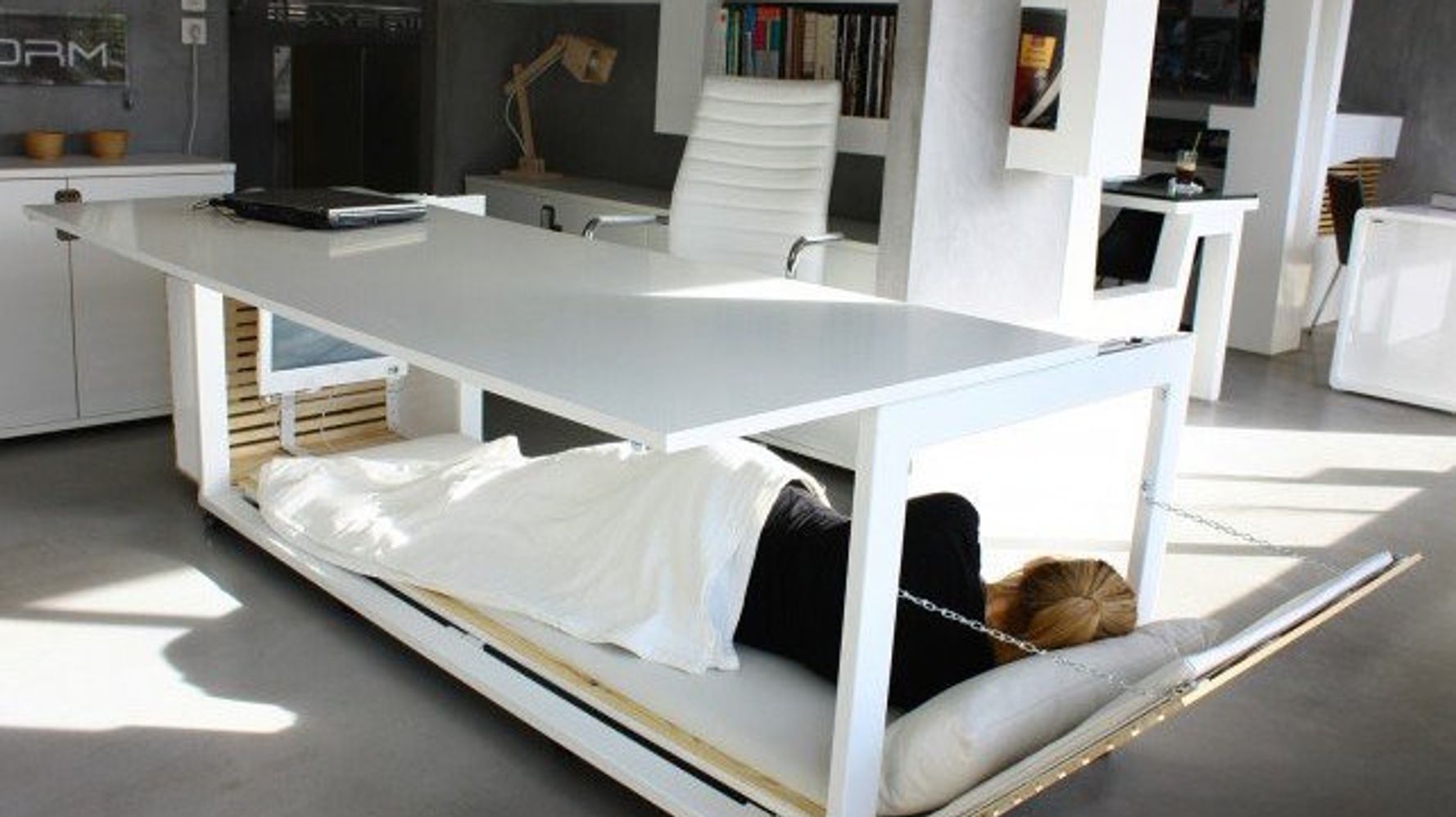 Incredible Bed Desk Hybrid Takes Work Naps To A Whole New Level