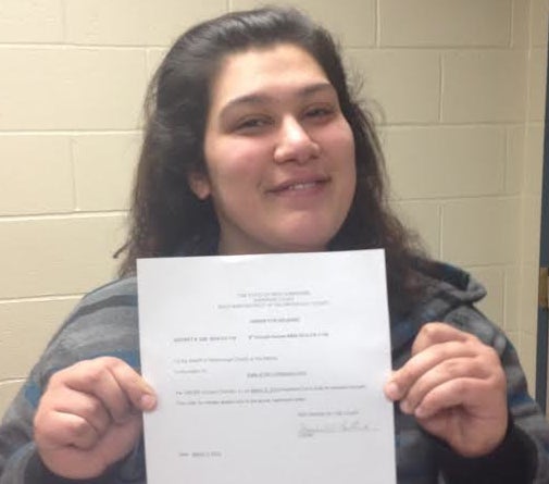 A judge told this 22-year-old woman she'd have to serve time in jail for not completing her community service after a fi