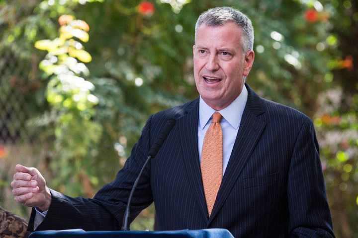 New York City Mayor Bill de Blasio (D) was among the mayors to urge the president to admit more Syrian refugees. (Photo by Andrew Burton/Getty Images)