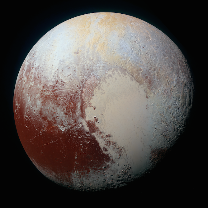 The highest-resolution color photo of Pluto ever captured.