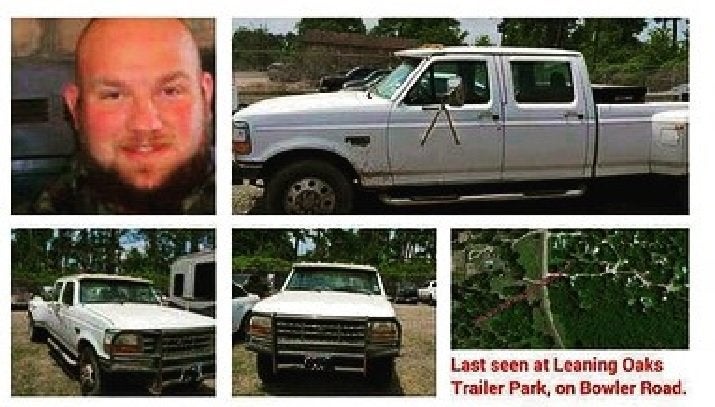 Austin Sleeper and his white 1996 F-350 truck.