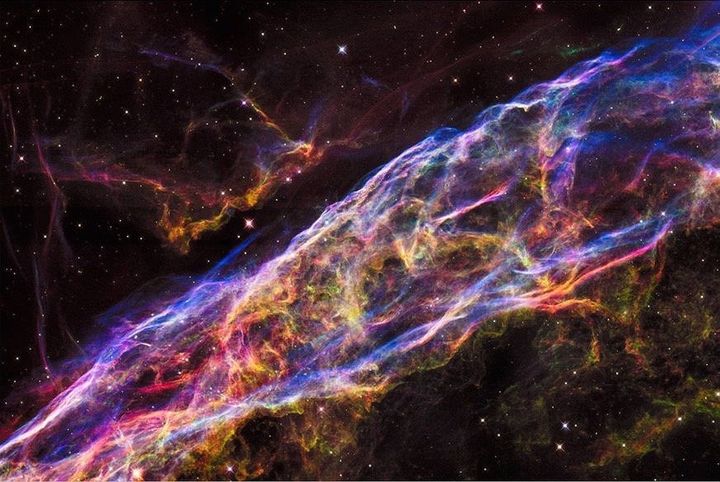 NASA releases images of the Veil Nebula captured by the Hubble Space Telescope.