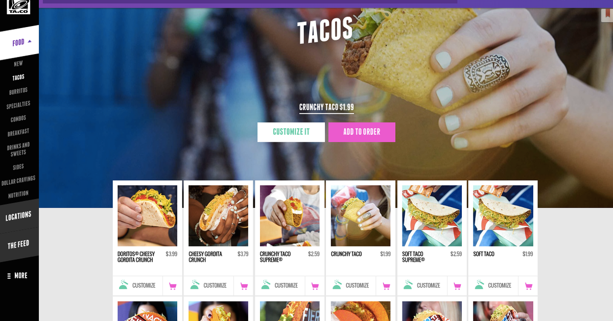 Taco Bell Unleashes Online Ordering, Including Customizable Menu