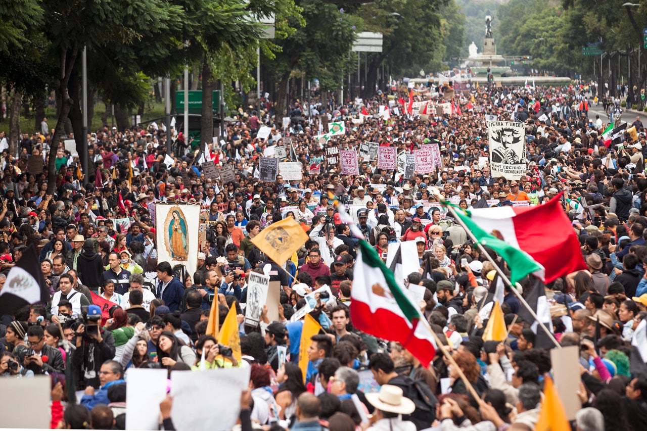 Thousands attended the anniversary protests in the capital.