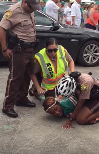 Miko Grimes, wife of Miami Dolphins' Brent Grimes, was arrested outside of Sun Life Stadium on Sunday.