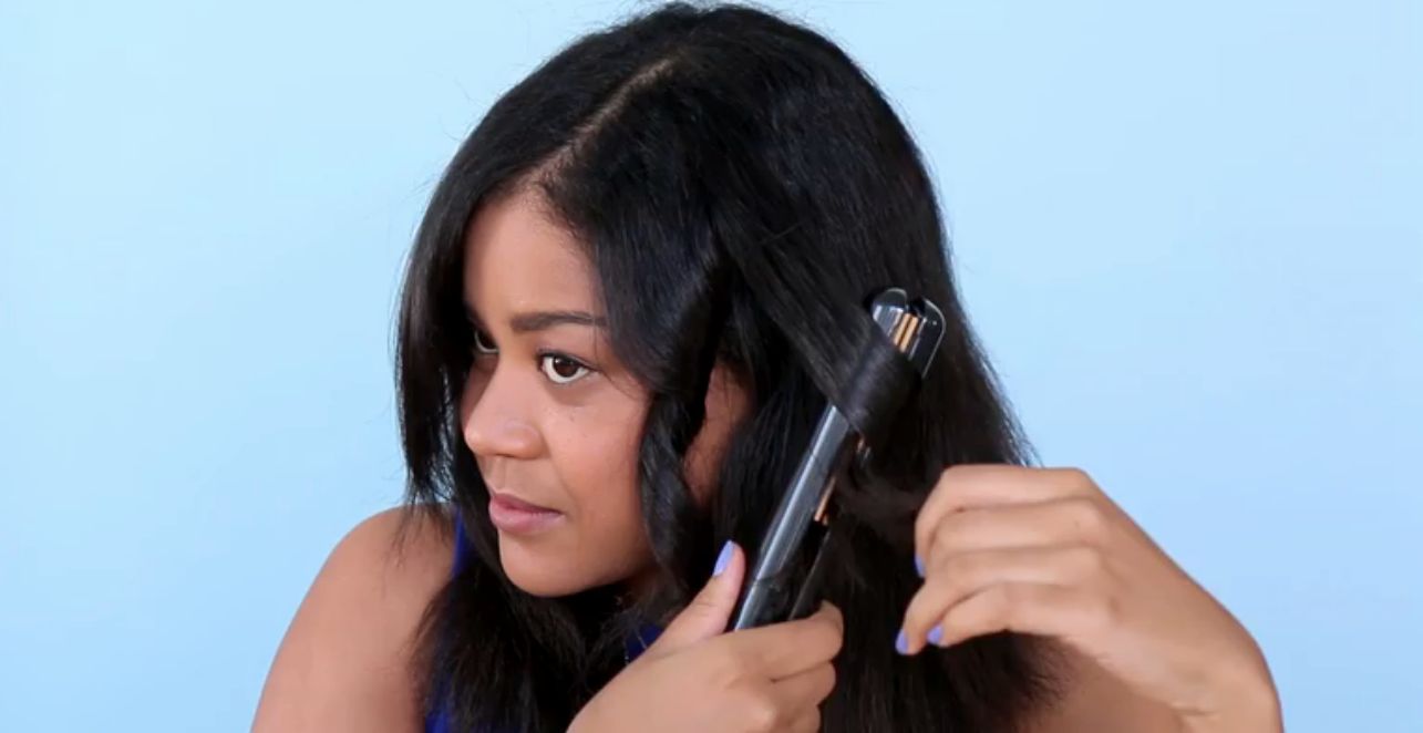 curl hair with flat iron